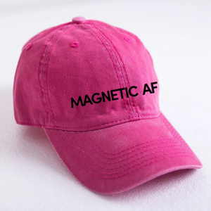 'Magnetic AF' - Pink Dad Cap