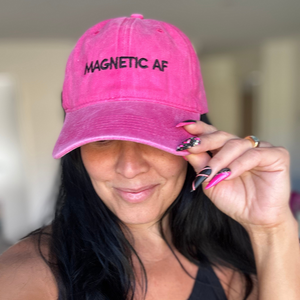 'Magnetic AF' - Pink Dad Cap